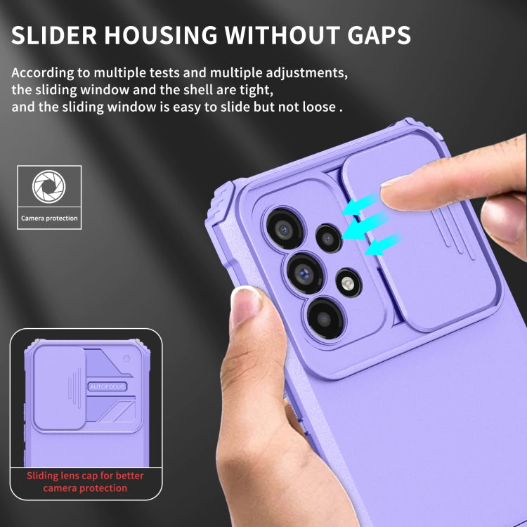 For Samsung Galaxy A53 5G Stereoscopic Holder Sliding Camshield Phone Case