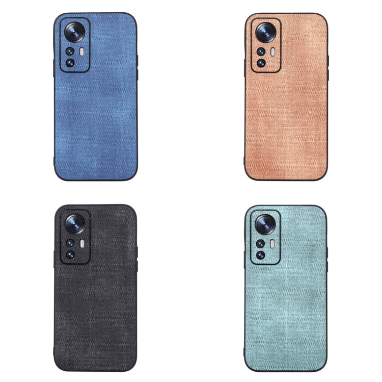 For Xiaomi 12 Pro Brugg Texture PU Shockproof Phone Case