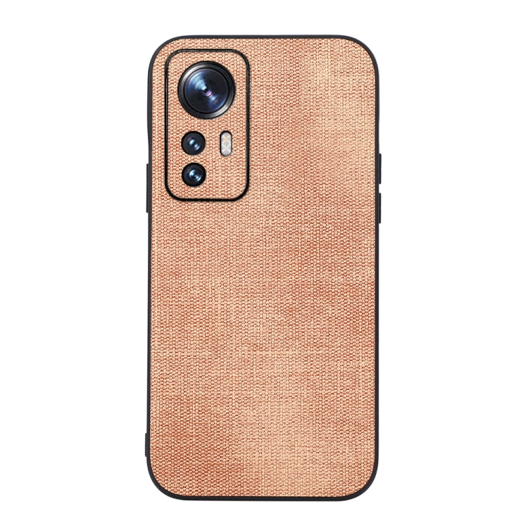 For Xiaomi 12 Pro Brugg Texture PU Shockproof Phone Case