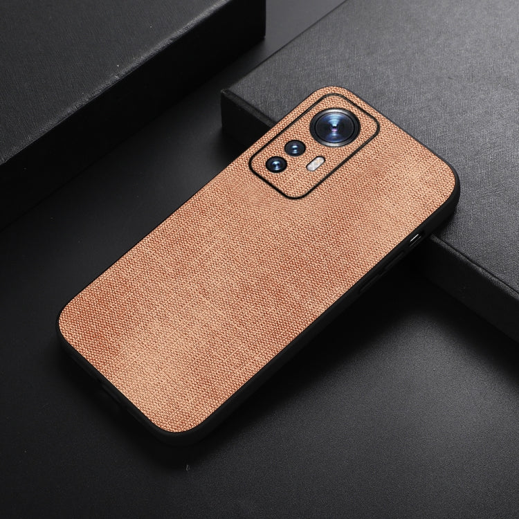 For Xiaomi 12 / 12X Brugg Texture PU Shockproof Phone Case