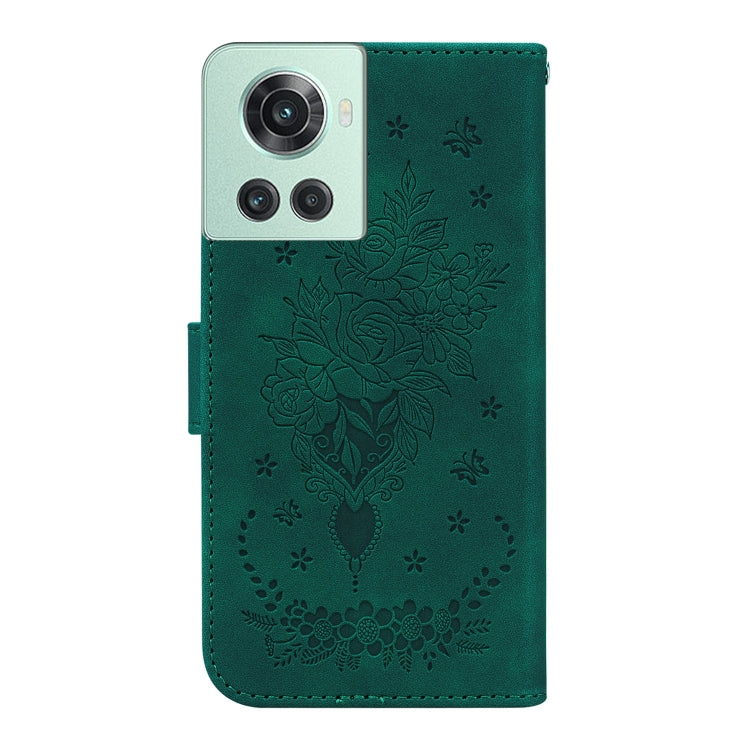 For OnePlus 10R / Ace Butterfly Rose Embossed Leather Phone Case