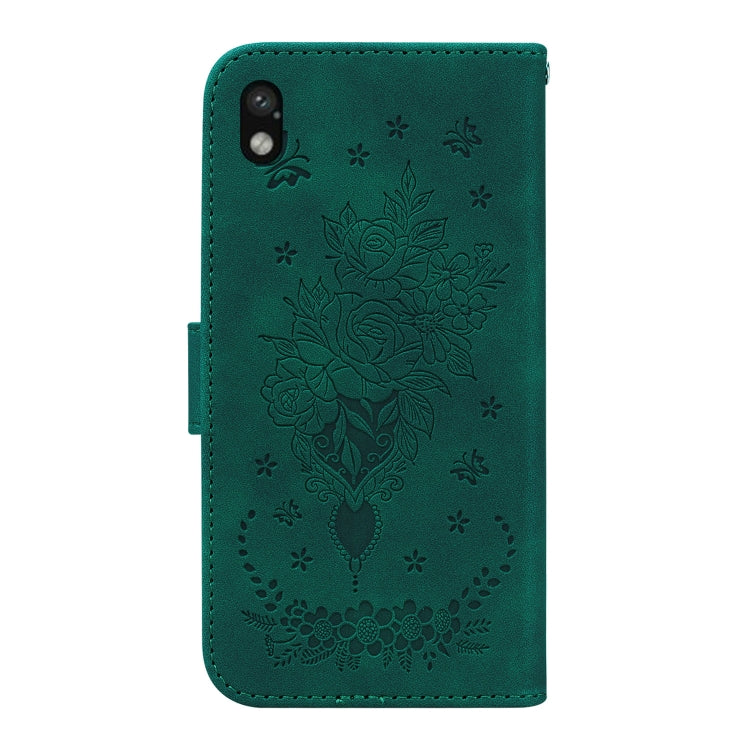 For Sony Xperia Ace III Butterfly Rose Embossed Leather Phone Case