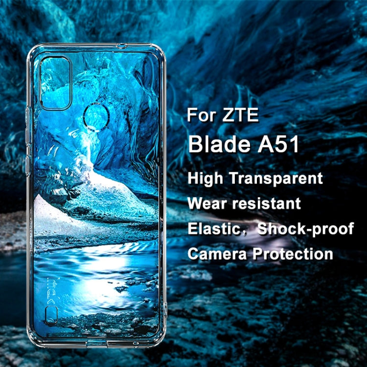 For ZTE Blade A51 IMAK UX-5 Series Transparent Shockproof TPU Protective Phone Case