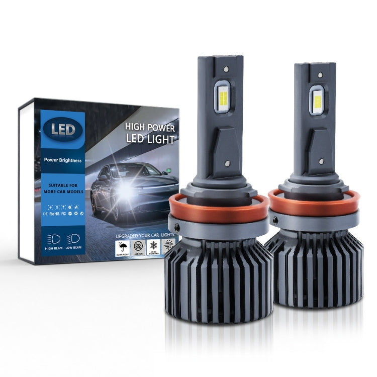 P9 1 Pair H11 6000K / 4000LM / 35W / DC10-32V IP68 Waterproof Car LED Headlight