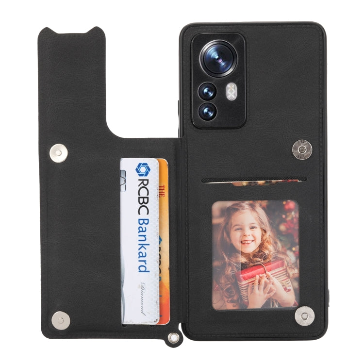 For Xiaomi 12 Mandala Embossed Card Slots Magnetic Phone Case