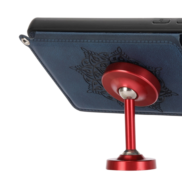 For Xiaomi 12 Mandala Embossed Card Slots Magnetic Phone Case