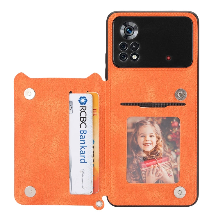 For Xiaomi Poco X4 Pro 5G Mandala Embossed Card Slots Magnetic Phone Case