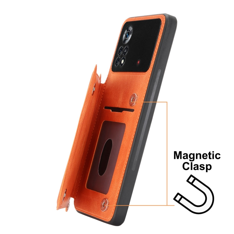 For Xiaomi Poco X4 Pro 5G Mandala Embossed Card Slots Magnetic Phone Case