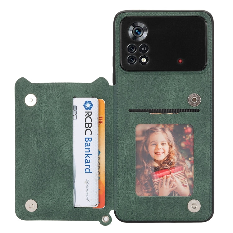 For Xiaomi Poco X4 Pro 5G Mandala Embossed Card Slots Magnetic Phone Case