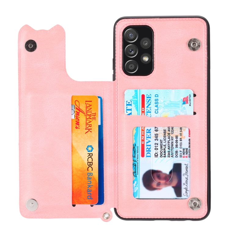 For Samsung Galaxy A23 4G Mandala Embossed Card Slots Magnetic Phone Case