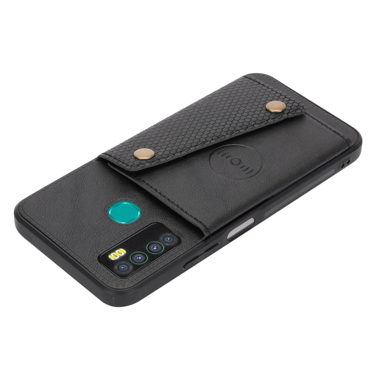 For Infinix Hot 9 / Note 7 Lite Double Buckle Card Slots Magnetic Phone Case