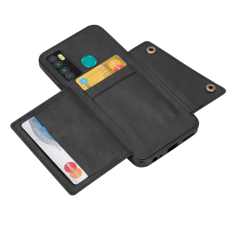For Infinix Hot 9 / Note 7 Lite Double Buckle Card Slots Magnetic Phone Case