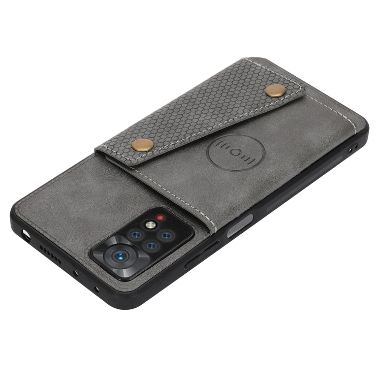 For Xiaomi Redmi Note 11 Pro Double Buckle Card Slots Magnetic Phone Case