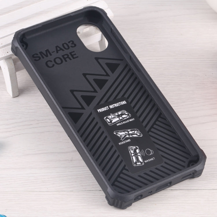 For Samsung Galaxy A03 Core Armor Kickstand TPU + PC Magnetic Phone Case