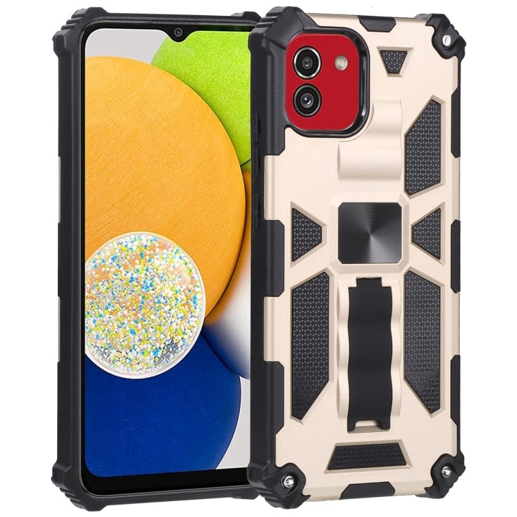 For Samsung Galaxy A03 EU 164mm Armor Kickstand TPU + PC Magnetic Phone Case