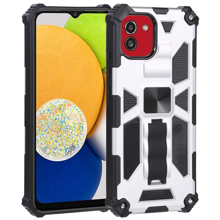 For Samsung Galaxy A03 EU 164mm Armor Kickstand TPU + PC Magnetic Phone Case