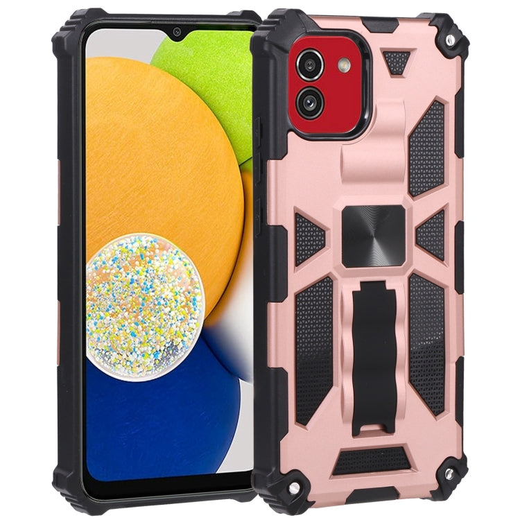 For Samsung Galaxy A03 EU 164mm Armor Kickstand TPU + PC Magnetic Phone Case