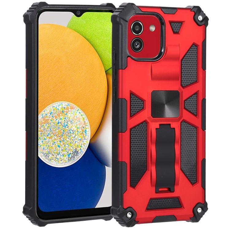 For Samsung Galaxy A03 EU 164mm Armor Kickstand TPU + PC Magnetic Phone Case