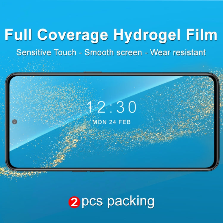 For OnePlus Ace 5G/10R 5G 2 PCS/Set imak Curved Full Screen Hydrogel Film Front Protector