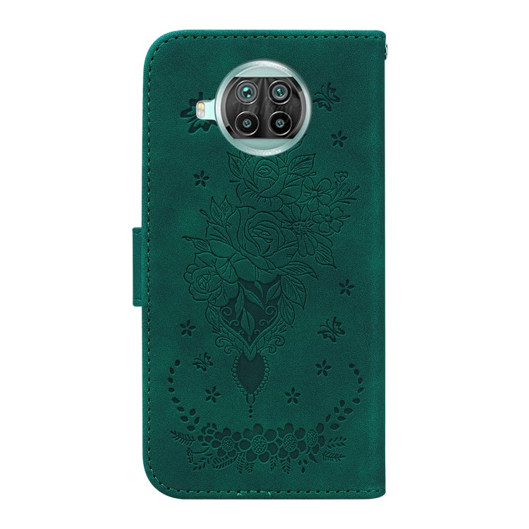 For Xiaomi Mi 10T Lite 5G / Redmi Note 9 Pro 5G Butterfly Rose Embossed Leather Phone Case