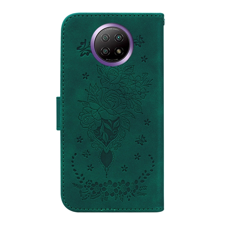 For Xiaomi Redmi Note 9T / Note 9 5G Chinese Butterfly Rose Embossed Leather Phone Case
