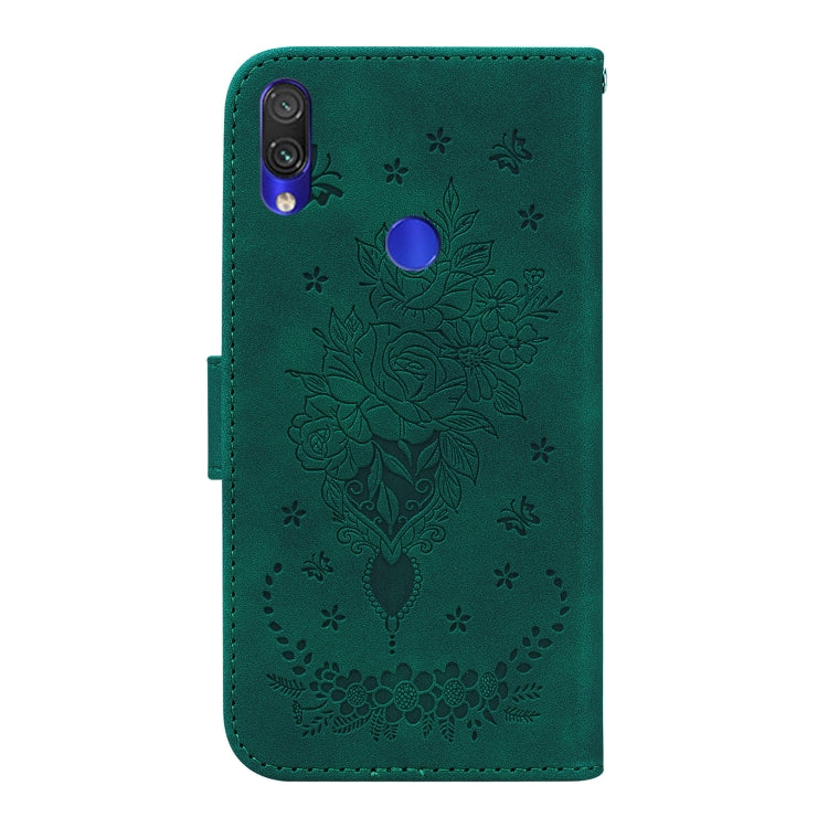 For Xiaomi Redmi Note 7 / 7S Butterfly Rose Embossed Leather Phone Case
