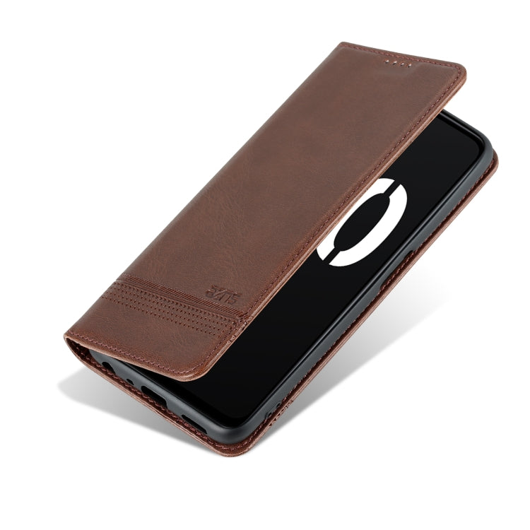 For OPPO K10 5G China AZNS Magnetic Calf Texture Flip Leather Phone Case