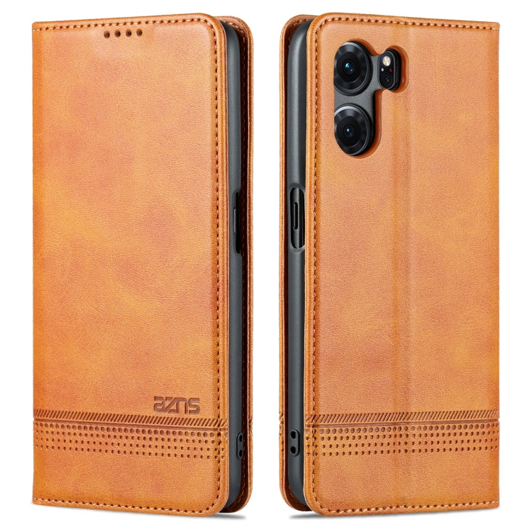 For OPPO K10 5G China AZNS Magnetic Calf Texture Flip Leather Phone Case