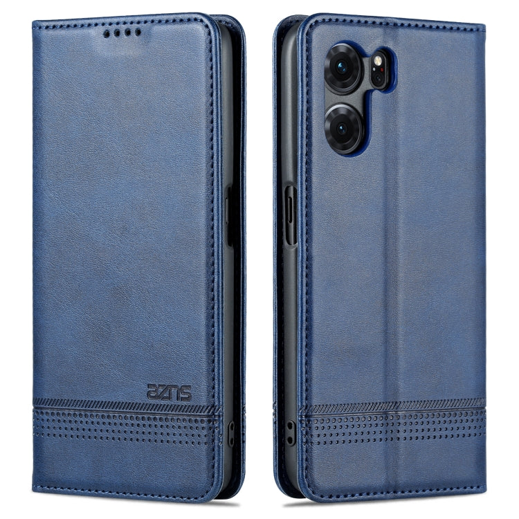 For OPPO K10 5G China AZNS Magnetic Calf Texture Flip Leather Phone Case