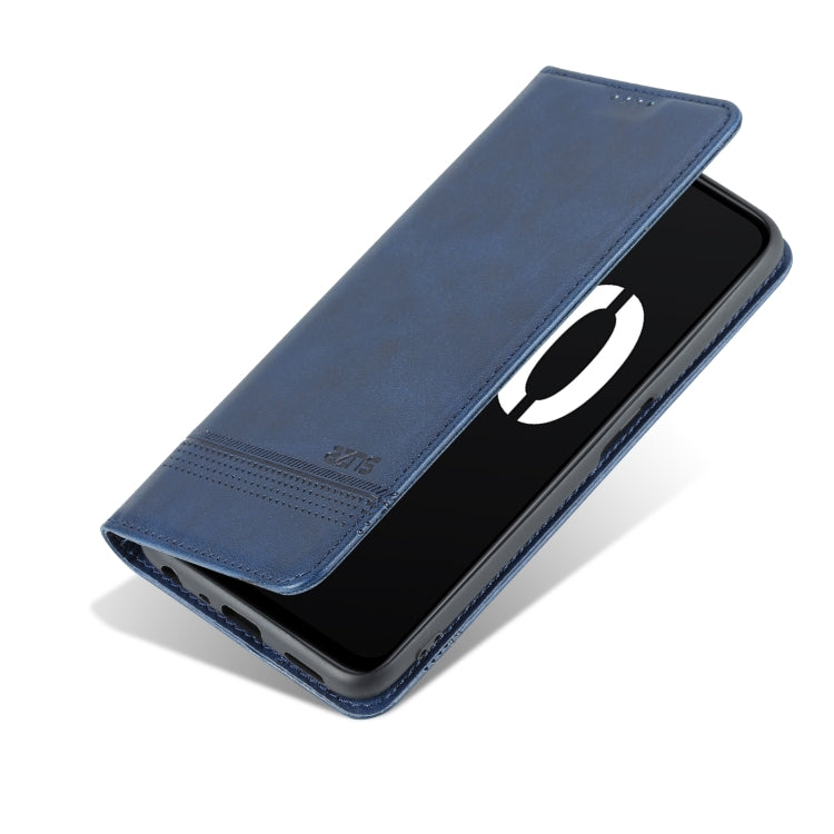 For OPPO K10 5G China AZNS Magnetic Calf Texture Flip Leather Phone Case