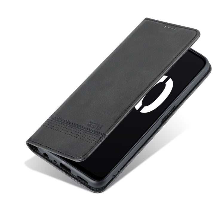 For OPPO K10 5G China AZNS Magnetic Calf Texture Flip Leather Phone Case