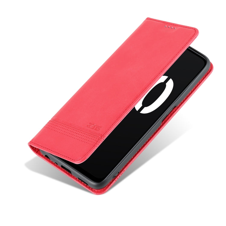 For OPPO K10 5G China AZNS Magnetic Calf Texture Flip Leather Phone Case