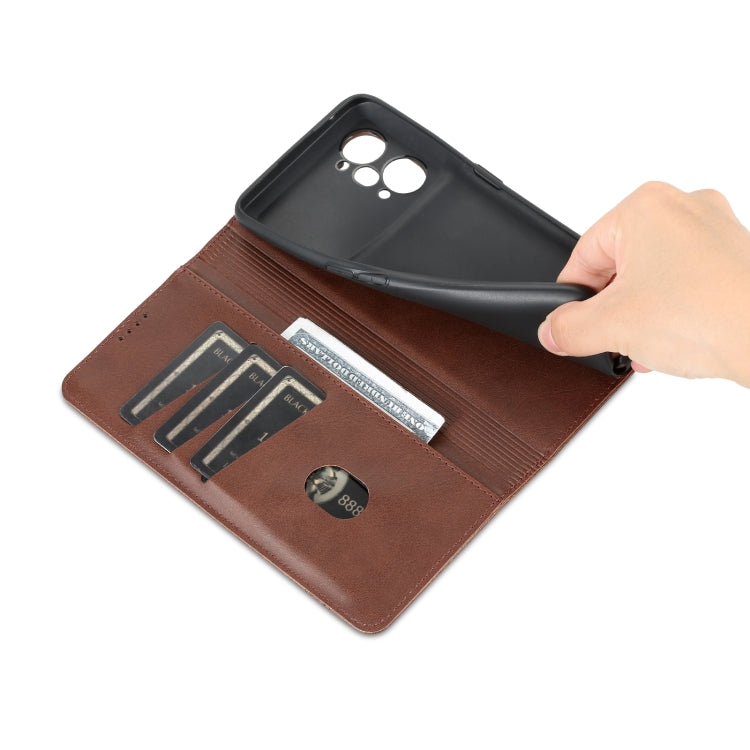 For OPPO K10 Pro AZNS Magnetic Calf Texture Flip Leather Phone Case