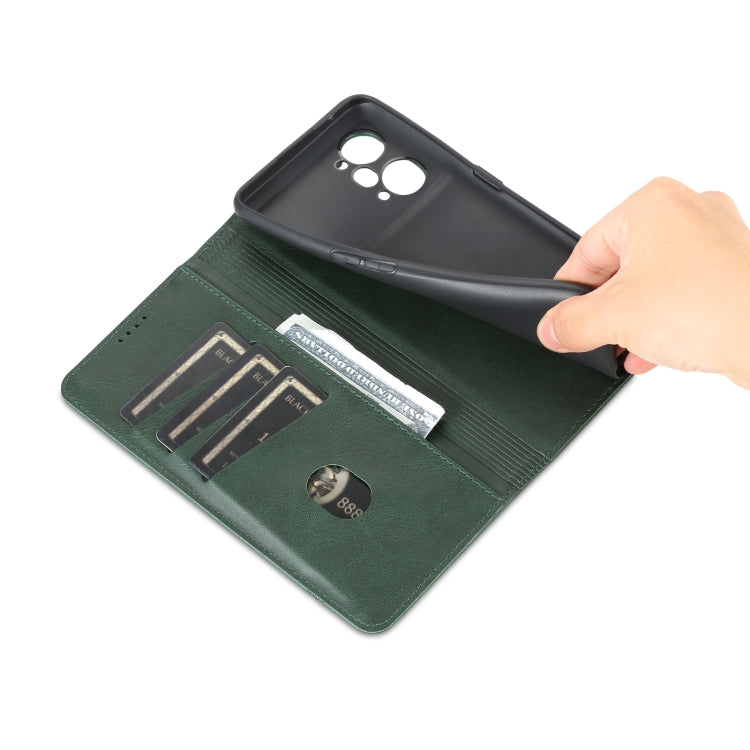 For OPPO K10 Pro AZNS Magnetic Calf Texture Flip Leather Phone Case