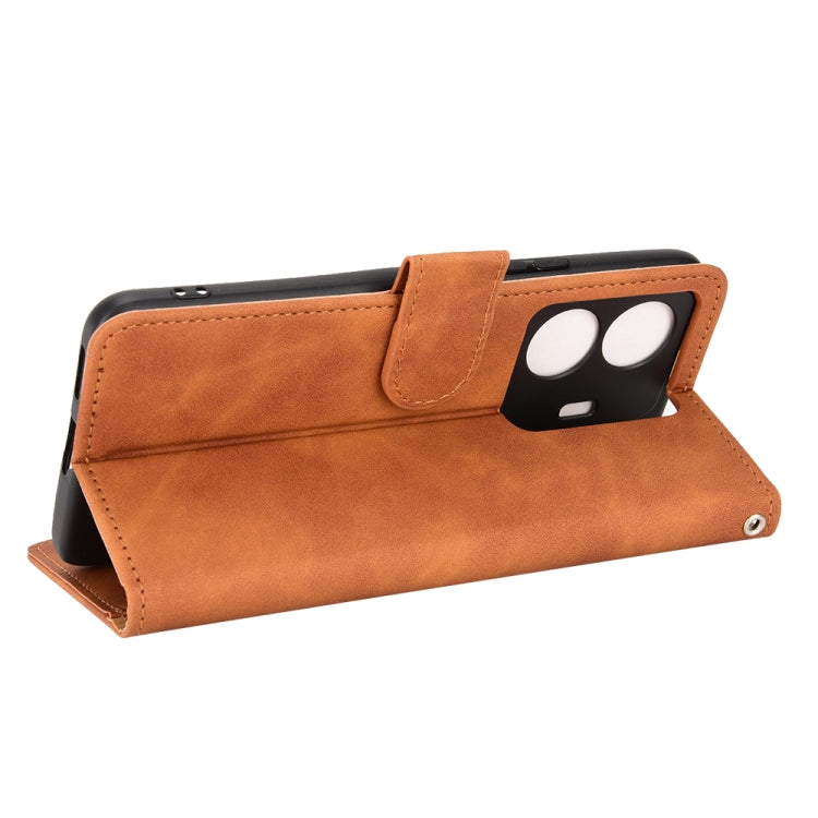For vivo S15E Skin Feel Magnetic Flip Leather Phone Case
