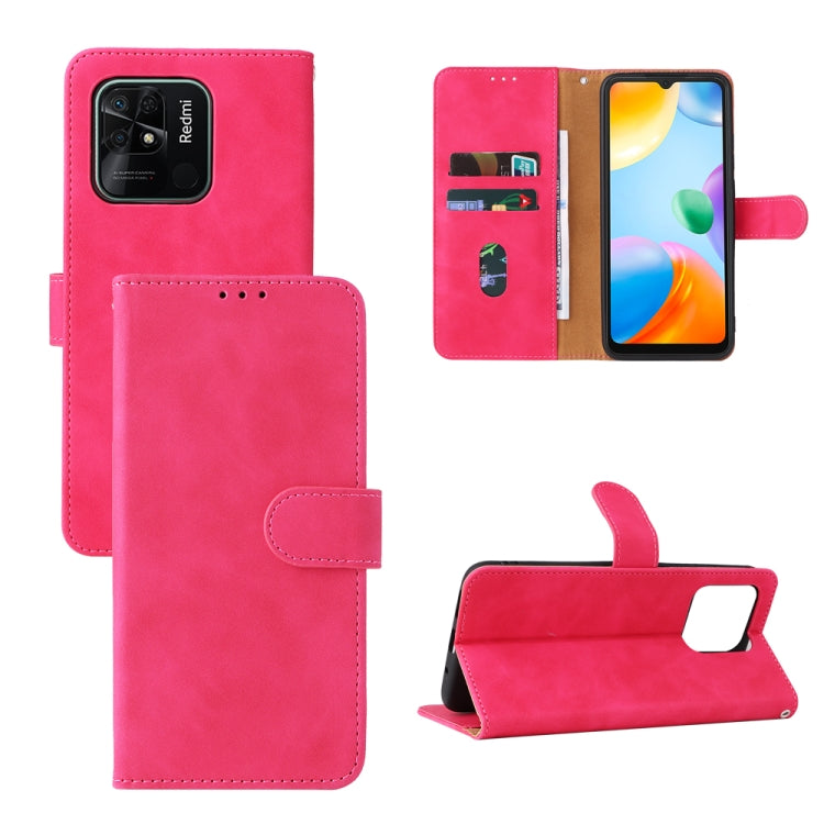 For Xiaomi Redmi 10C Skin Feel Magnetic Flip Leather Phone Case