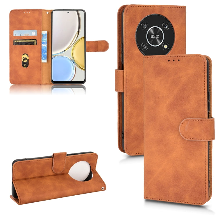 For Honor X9 5G/X30/Magic4 Lite Skin Feel Magnetic Flip Leather Phone Case