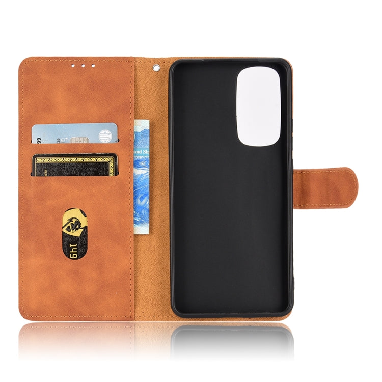 For Motorola Edge 30 Skin Feel Magnetic Flip Leather Phone Case