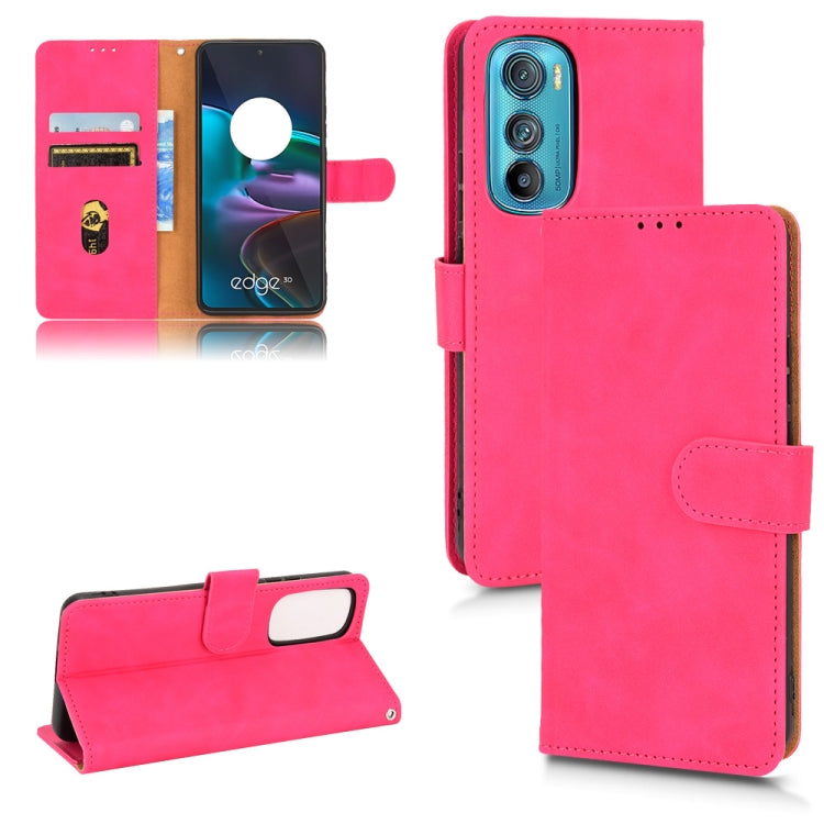 For Motorola Edge 30 Skin Feel Magnetic Flip Leather Phone Case