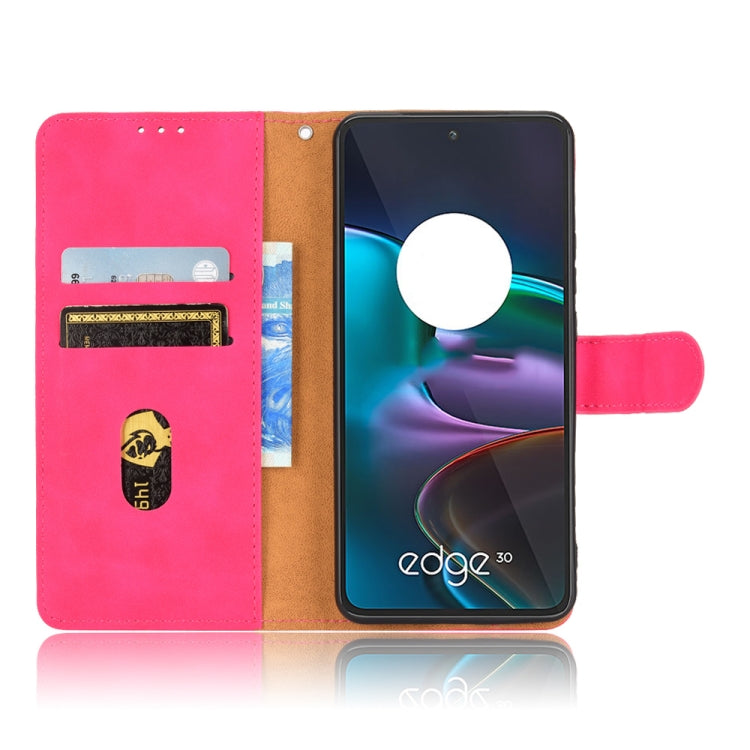 For Motorola Edge 30 Skin Feel Magnetic Flip Leather Phone Case