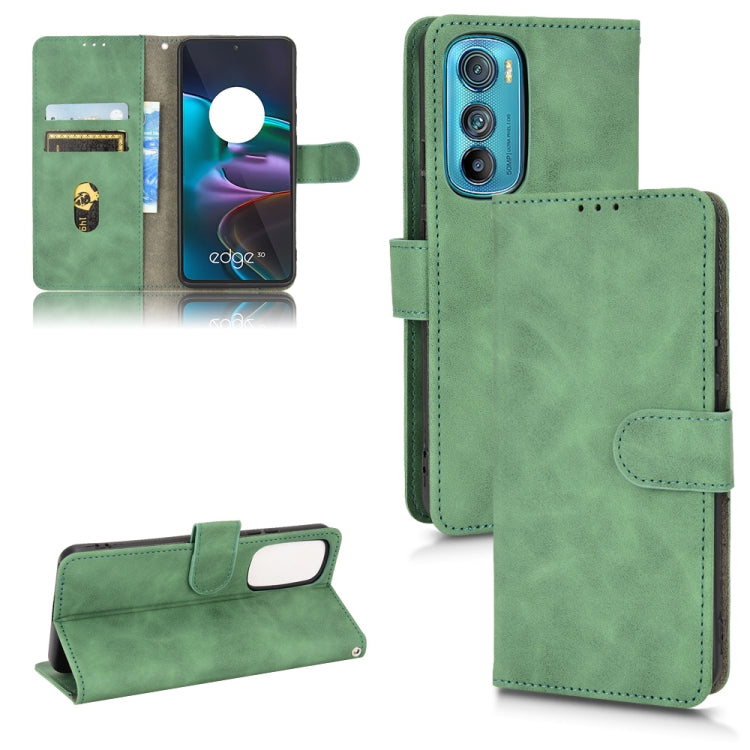 For Motorola Edge 30 Skin Feel Magnetic Flip Leather Phone Case