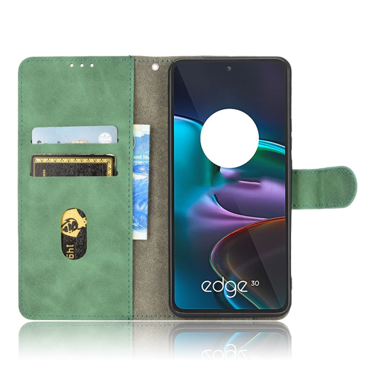 For Motorola Edge 30 Skin Feel Magnetic Flip Leather Phone Case