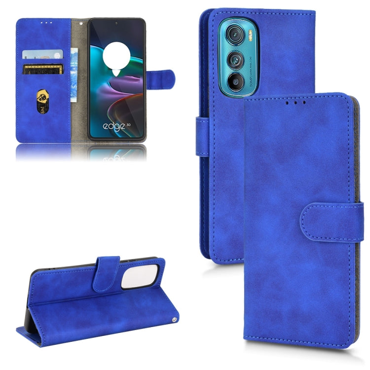 For Motorola Edge 30 Skin Feel Magnetic Flip Leather Phone Case