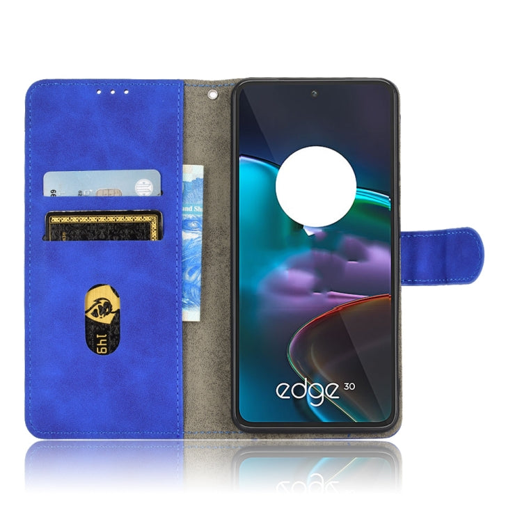 For Motorola Edge 30 Skin Feel Magnetic Flip Leather Phone Case