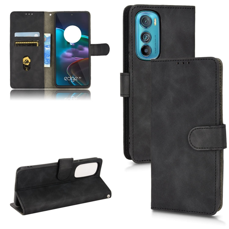 For Motorola Edge 30 Skin Feel Magnetic Flip Leather Phone Case