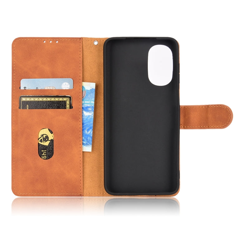 For Motorola Moto G52 Skin Feel Magnetic Flip Leather Phone Case