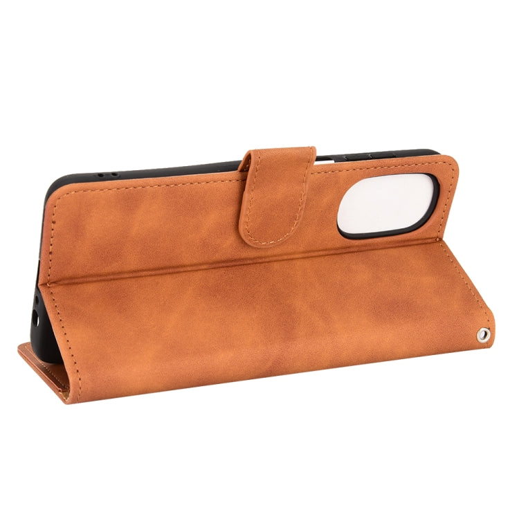 For Motorola Moto G52 Skin Feel Magnetic Flip Leather Phone Case