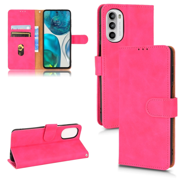 For Motorola Moto G52 Skin Feel Magnetic Flip Leather Phone Case