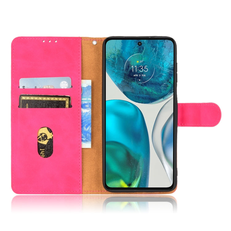 For Motorola Moto G52 Skin Feel Magnetic Flip Leather Phone Case