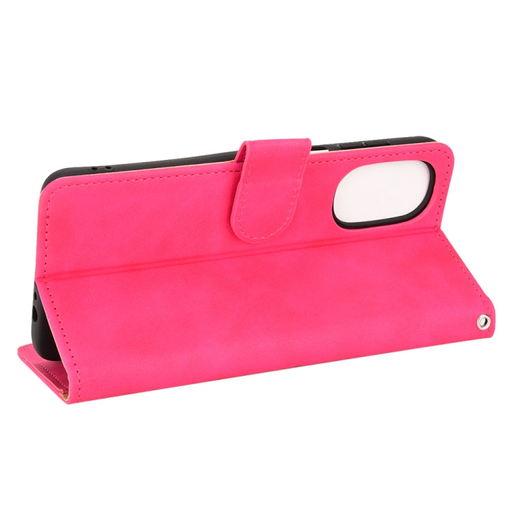For Motorola Moto G52 Skin Feel Magnetic Flip Leather Phone Case
